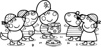 Kolorowanka świnka Peppa zabawa w piratów